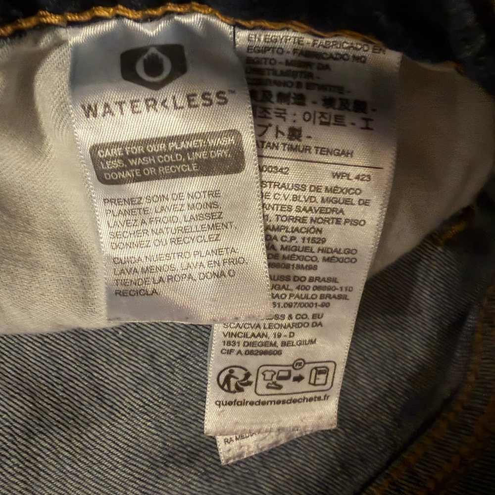 Levi's Men's Straight Fit Blue Jeans - Picture 3 of 5